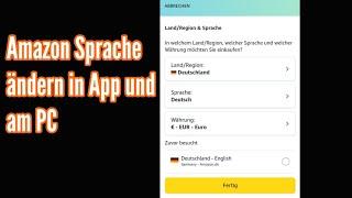 Amazon Sprache ändern App und am PC im Browser Sprache einstellen