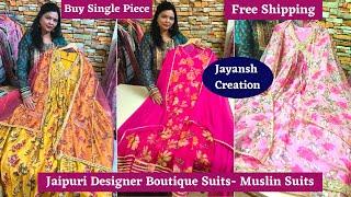 Designer Boutique Suits- Muslin Suits - Buy Single Piece - Free Shipping