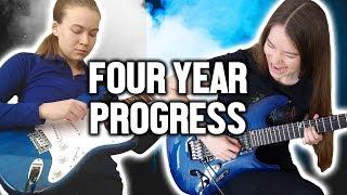 Four Years Playing the Electric Guitar - Month by Month Progress