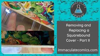 tutorial for reattaching a squarebound cover on a comic book