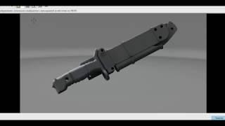 Knife fighting "Bumblebee" - 3D Design Model