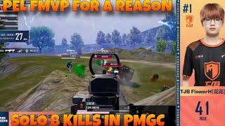 [ FlowerH POV ] TJB HuaHua Showed Everyone What PEL MVP Can Do In PMGC Lobby!! Solo 8 Kills !!️