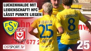 Luckenwalde mit Leidenschaft! HFC lässt Punkte liegen: FSV Luckenwalde - Hallescher FC | RL Nordost