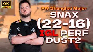 SNAX (22-16) IGL PERFOMANCE vs 9PANDAS l PW Shanghai Major 2024 Europe RMR B l (dust2) | #cs2 #pov