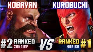 SF6 ▰ KOBAYAN (#2 Ranked Zangief) vs KUROBUCHI (#1 Ranked Marisa) ▰ High Level Gameplay