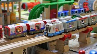 I made Brio Town  Thomas Garage & lots of trains