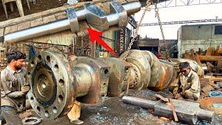 We Cut a Crankshaft of Aqua Cruise Ship into Pieces and Made a Giant Crankshaft For Compressor