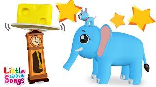 Hickory Dickory Dock (3D) | Nursery Rhymes For Toddlers | Little Wave Songs - Baby Coco