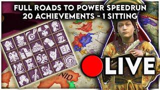 EVERY ROADS TO POWER ACHIEVEMENT SPEEDRUN 2nd ATTEMPT - Crusader Kings 3 Roads to Power Live