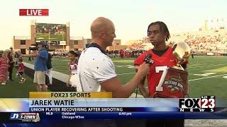 Video: FOX23 hears from Union High School football player who was shot