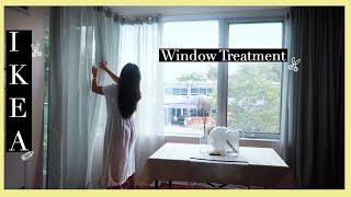 IKEA | How To Install Vidga Ceiling Track  + Gunrid Air Purifying Curtains 