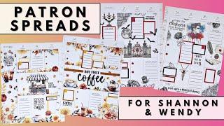 PLAN WITH ME | PATRON SPREADS FOR SHANNON & WENDY | THE HAPPY PLANNER