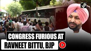 Angered by BJP leader Ravneet Singh Bittu’s remarks on Rahul Gandhi, Congress holds protests