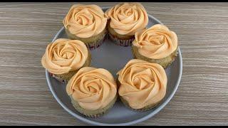 Eggless Cupcakes || Light & Spongy Orange CupCakes with American Buttercream || Easy Beginner Recipe