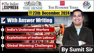 23 December 2024 | Editorial Discussion | Undersea warfare Capability, India workers, Peak Emission