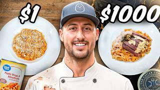 $1 vs $100 vs $1,000 Pasta!