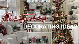 CHRISTMAS 2024 DECORATING IDEAS  LIVING ROOM DECORATE WITH ME TRADITIONAL CHRISTMAS DECOR