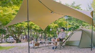 CAMP LOG_꼴로르 최초의 텐트와 타프 신제품까지_살다보니 공짜로 텐트가 생겨보네요_ASMR