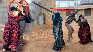 Incredible Betrayal: The husband ties the second wife with a rope for non-cooperation