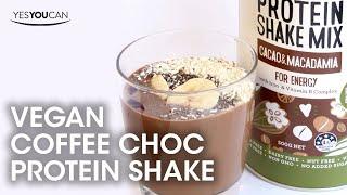 Vegan Mocha Cacao Protein Shake with YesYouCan Cacao & Macadamia Protein Shake Mix