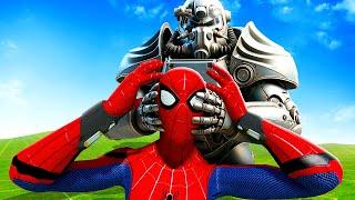 Power Armor CRUSHES Spiderman - Bonelab VR Mods