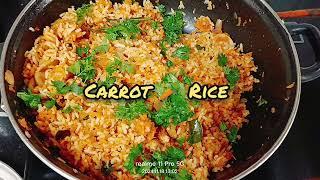 Easy Carrot rice for Lunch box with simple ingredients,easy to prepare ,tasty to eat@SwethaShiney