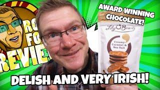 LILY O'BRIEN'S CREAMY CARAMEL & SEA SALT!! TRYING CHOCOLATE FROM IRELAND!! TASTE AND REVIEW!!