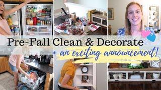 PRE-FALL CLEAN & DECORATE WITH ME 2024 + AN EXCITING ANNOUNCEMENT!!