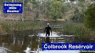 Swimming in Colbrook Reservoir near Ballan