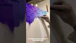 Your thoughts on this Art technique?! By Artist @danielle_rovetti_art #arttechniques #artprocess