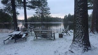 THE TENT. Opening Fishing 2016. With Sara and Emily. No fish. Snow. AWESOME!