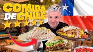 PROBANDO COMIDA TÍPICA CHILENA en CHILE!!  *LA FAMOSA CHORRILLANA, CHURRASCO, LOMITO Y TERREMOTO*