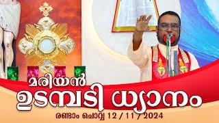 കൃപാസനം രണ്ടാം  ചൊവ്വ (12|11| 2024) മരിയൻ ഉടമ്പടി ധ്യാനം ലൈവ് || Dr Fr V.P Joseph Valiyaveettil