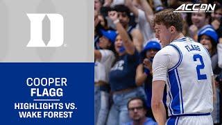 Duke's Cooper Flagg Highlights vs. Wake Forest