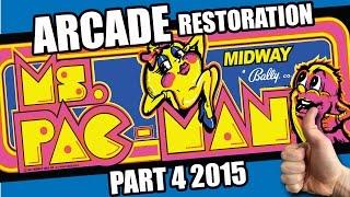 MS PACMAN arcade restoration Part 4 2015