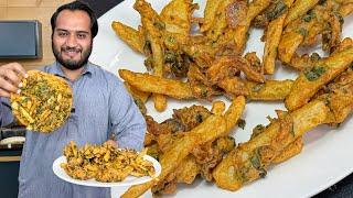 Crispy Baisan wali Chips aur Fry Naan - Potato Snacks Recipe