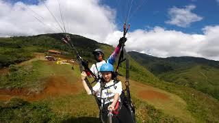 Tandem paragliding in Ranau, Sabah.