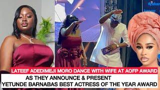 SO SWEET! SEE MOMENT LATEEF ADEDIMEJI DANCE MORO DANCE WITH WIFY MOBIMPE AT AOFP AWARD 2024