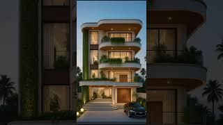 Four Story Organic Modern Villa with Curved Architecture and Vertical Greenery Integration 1 #home