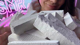 ASMR crunch of Sawn chalk in paste/ Пиленый мел в пасте️‍#asmr #crunchysounds #eatingsounds