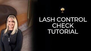 How To: Lash Control Check