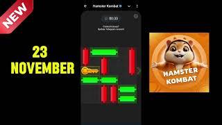 23 November Mini Game 100% Easily Solved Today | Hamster Kombat Mini Game 22 November | Mini Game