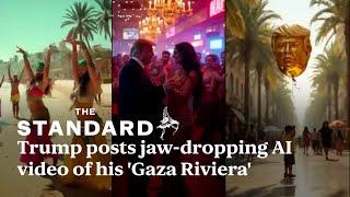 Trump posts jaw-dropping AI video of his 'Gaza Riviera' featuring Netanyahu and belly dancers