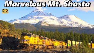 Chasing Trains around Mt. Shasta (4K) | The Black Butte Sub | May 2024