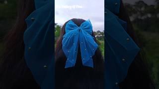 Diy Bow Hairclip। Easy Scrunchie । #shortsfeed #shorts #diy #bow #hairclip #handmade #explore #art