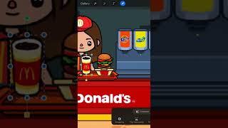 Toca McDonald's Burger  #toca #tocaboca #tocalifeworld #tocaworld #tocalife #tocabocaworld #shorts