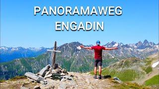 Wandern auf dem Panoramaweg Engadin, Schweiz