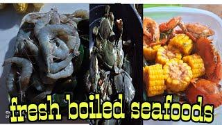 Going to palingke then i cook ||How to cook fresh boiled seafoods  || @indaynenethvlog30