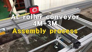 AL roller conveyor 4m+3m, assembly process