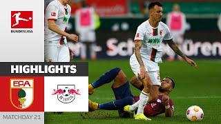 Four-Goal Spectacle with Penalty Save! | Augsburg - RB Leipzig 2-2 | Highlights | Matchday 21